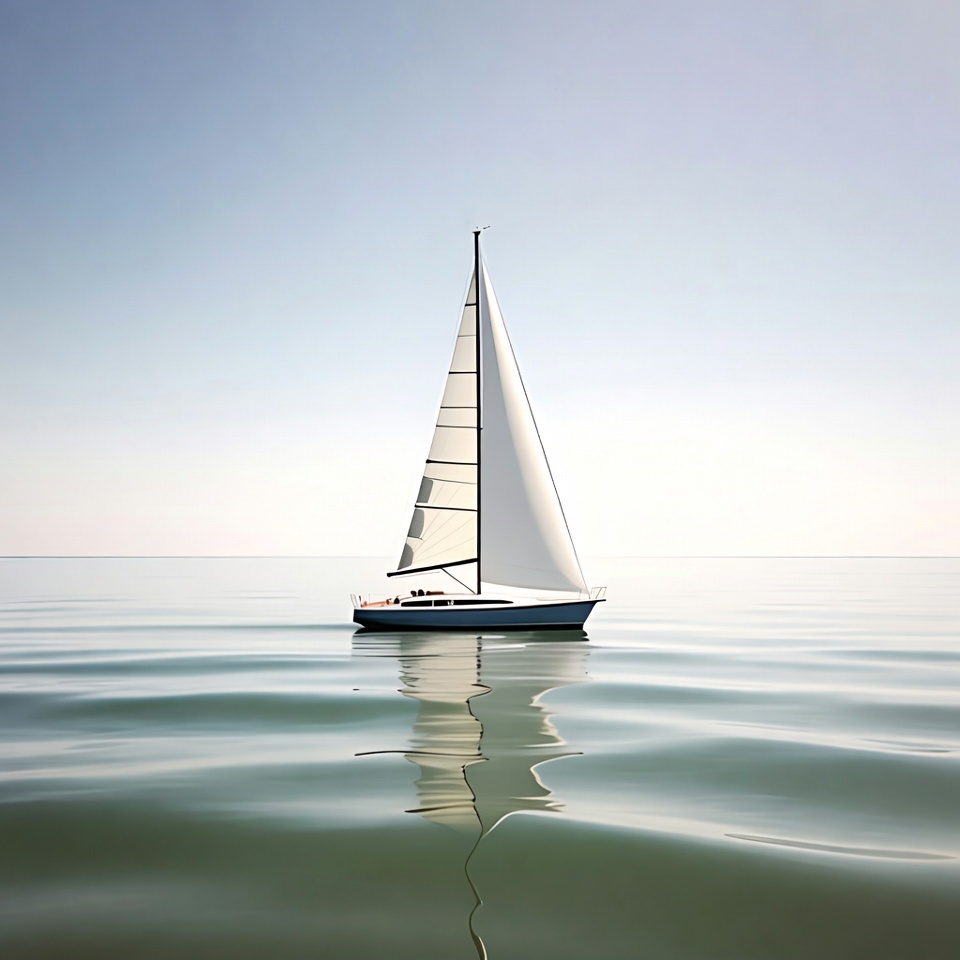 White sailboat on calm water White sailboat on calm water