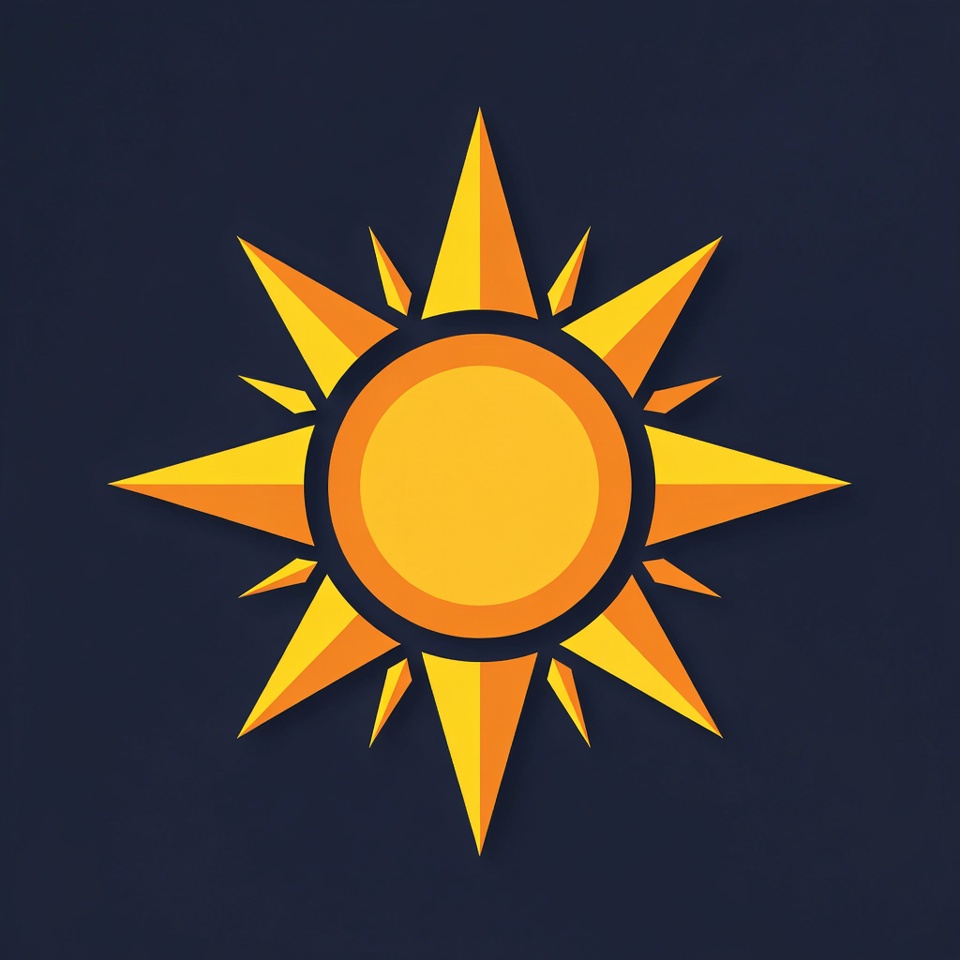 Bright yellow sun illustration Bright yellow sun illustration