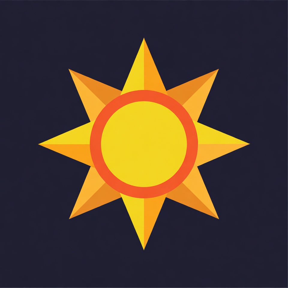 Yellow Sunburst Icon Yellow Sunburst Icon