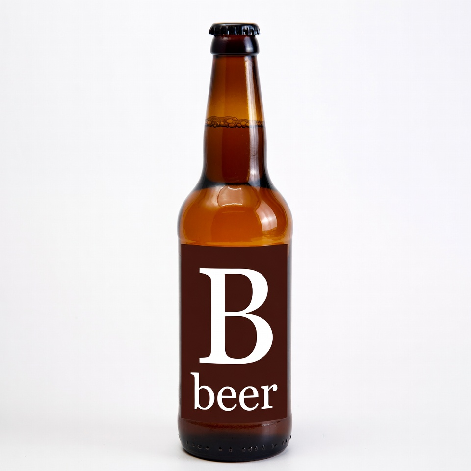 Beer Bottle with B Label Beer Bottle with B Label