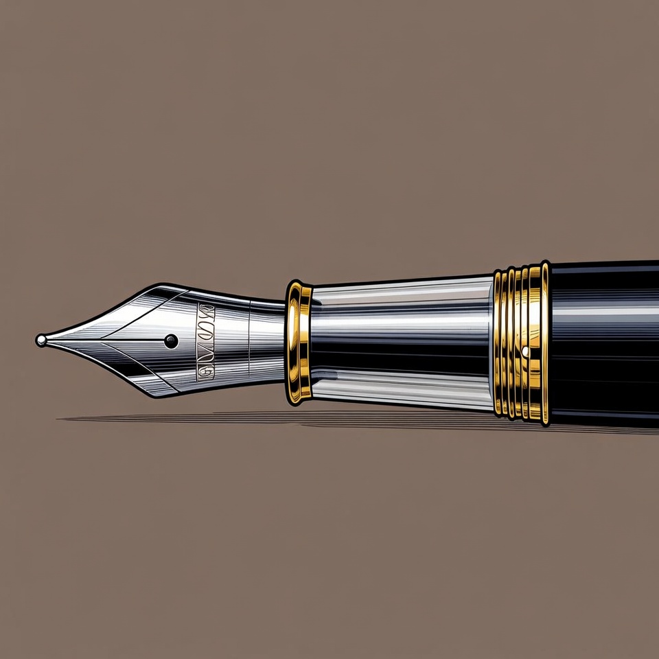Luxury Fountain Pen Illustration Luxury Fountain Pen Illustration