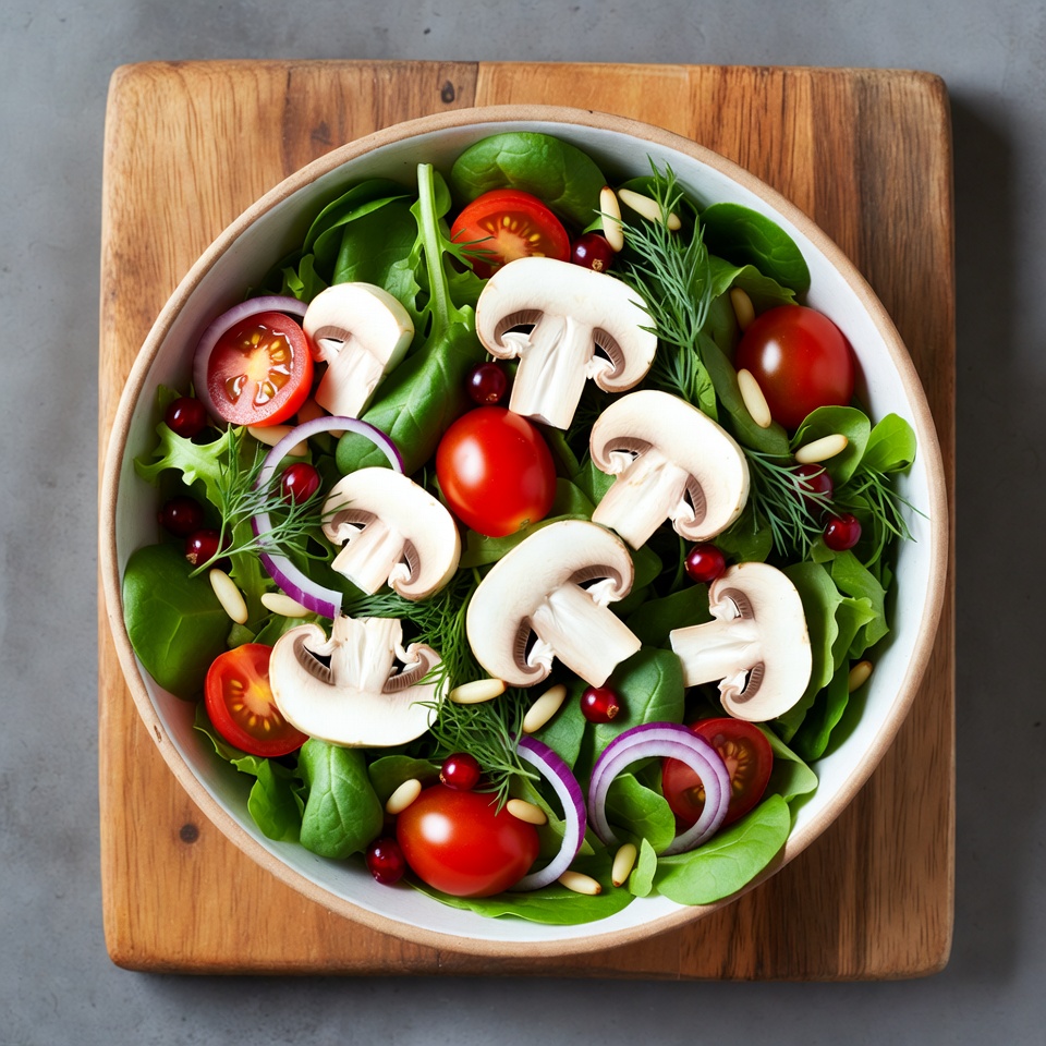Fresh Mushroom Salad Bowl Fresh Mushroom Salad Bowl