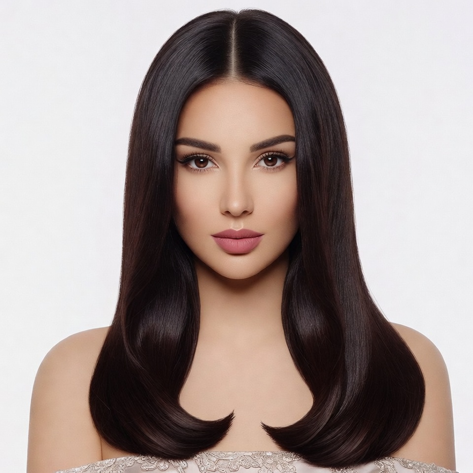 Beautiful woman with long dark hair Beautiful woman with long dark hair