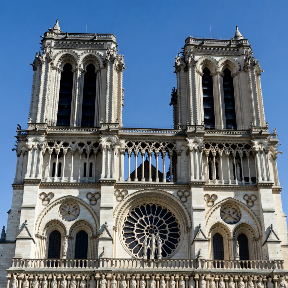 Notre Dame Cathedral facade Notre Dame Cathedral facade