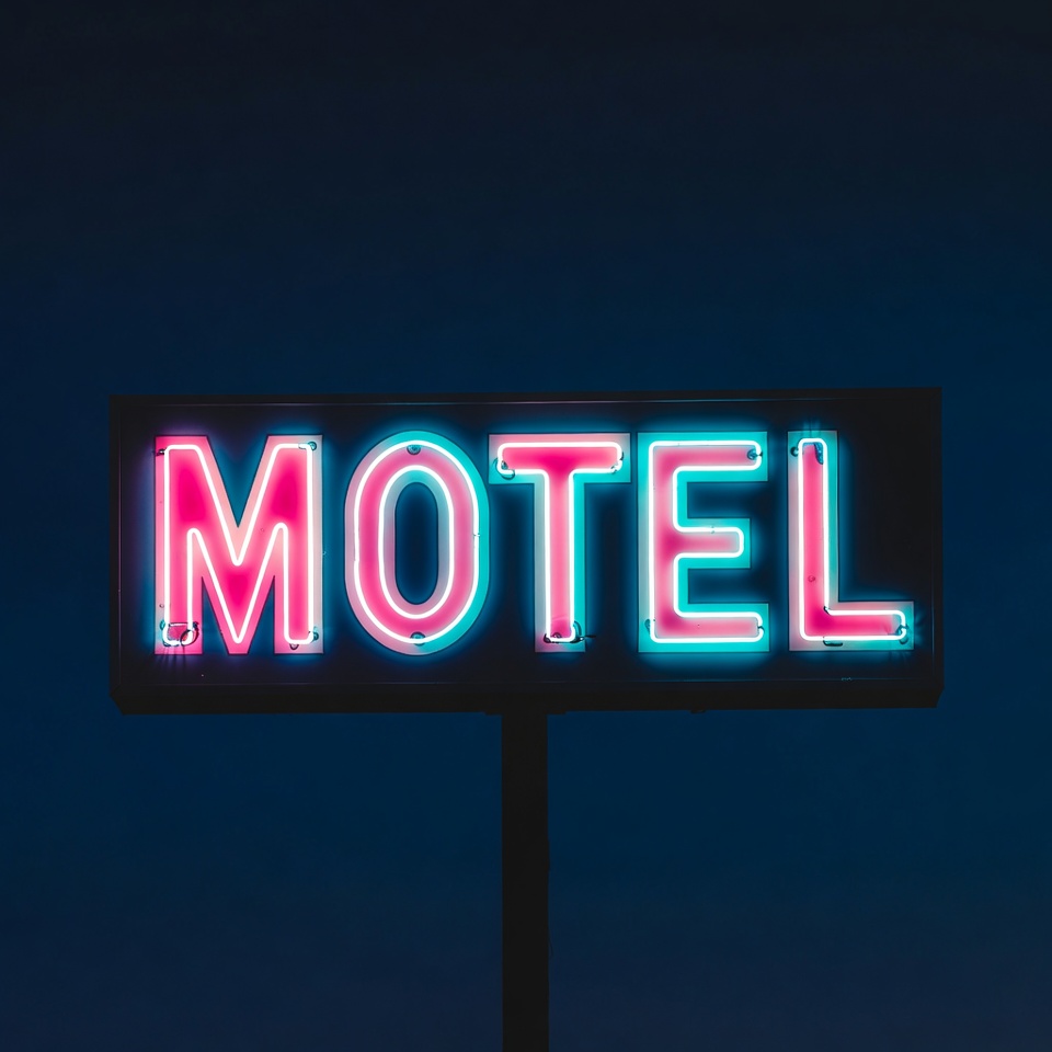 Pink Neon Motel Sign Pink Neon Motel Sign