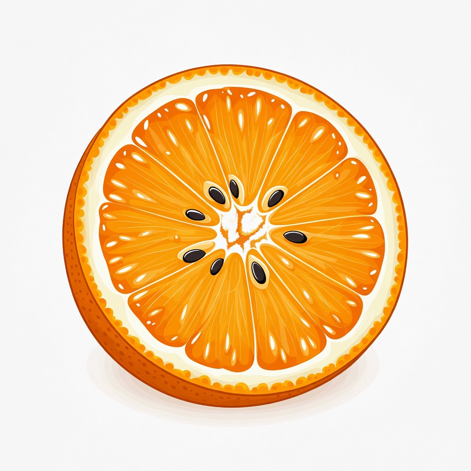 Orange Slice Illustration Orange Slice Illustration