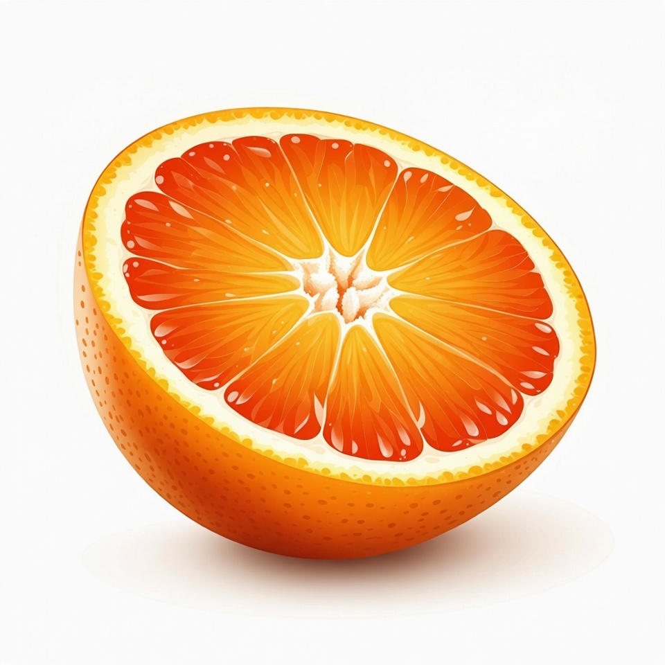 Sliced Orange Fruit Illustration Sliced Orange Fruit Illustration