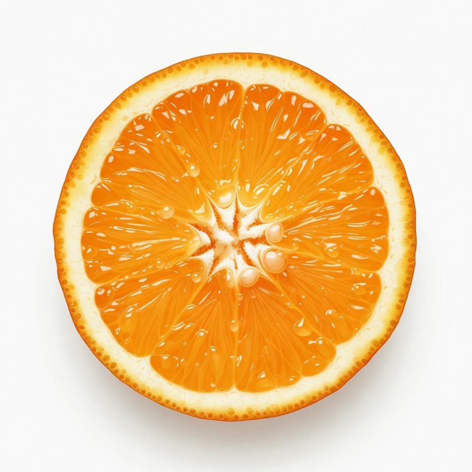 Sliced Orange on White Background Sliced Orange on White Background