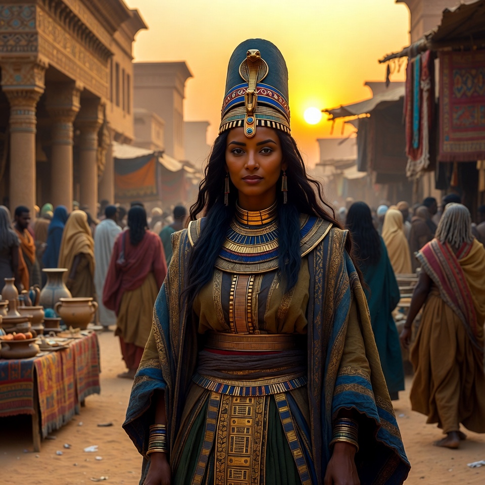 Egyptian Queen in Ancient Market Egyptian Queen in Ancient Market
