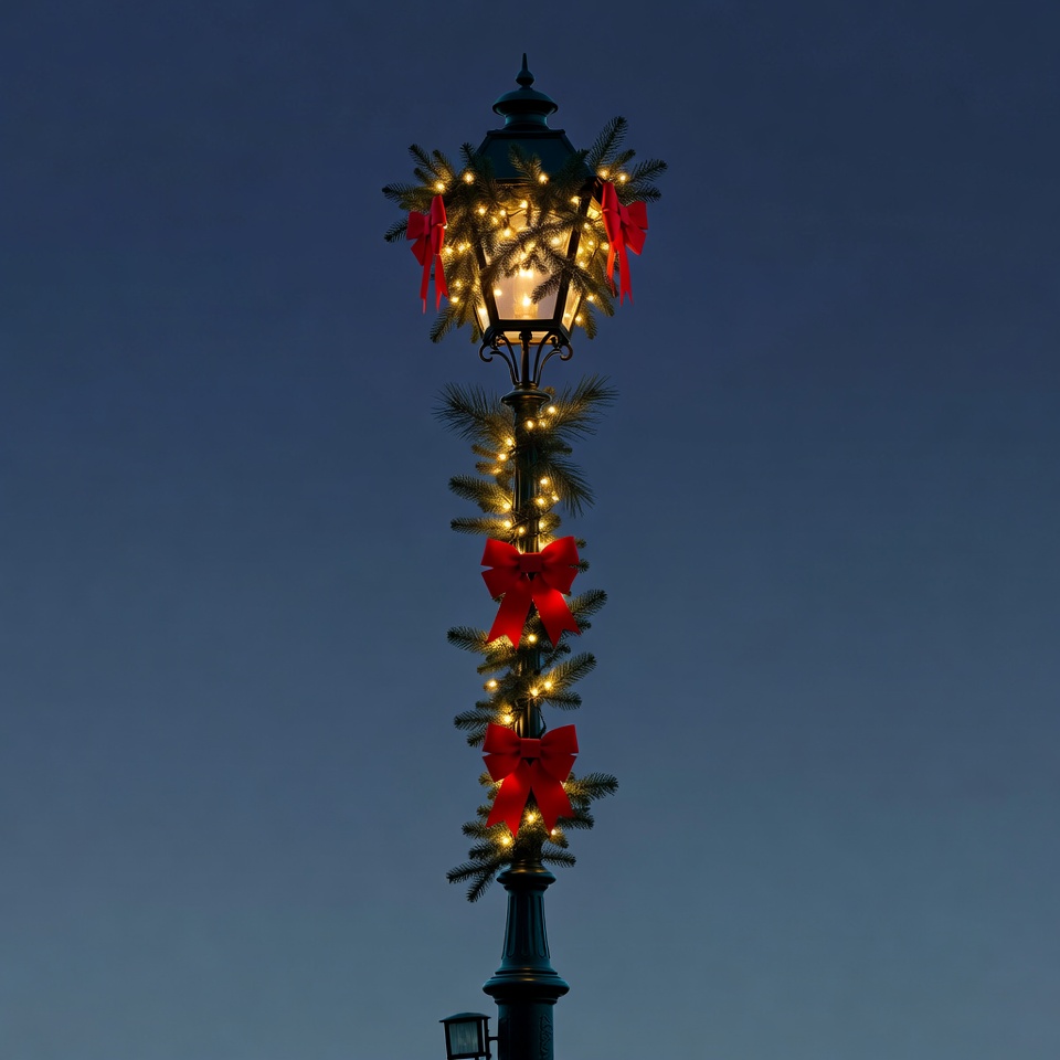 Christmas Street Lamp with Lights Christmas Street Lamp with Lights
