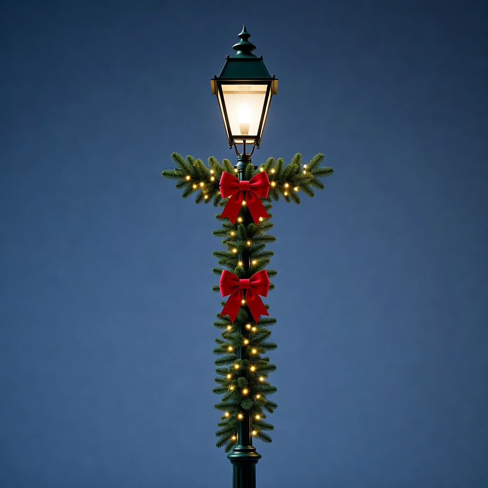 Christmas Street Lamp with Garland Christmas Street Lamp with Garland