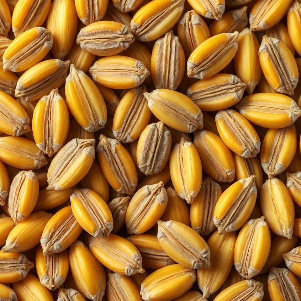 Close-up of golden wheat grains Close-up of golden wheat grains