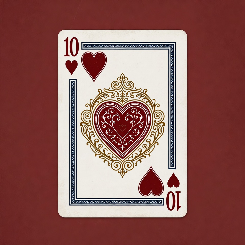 Ten of Hearts Playing Card Ten of Hearts Playing Card