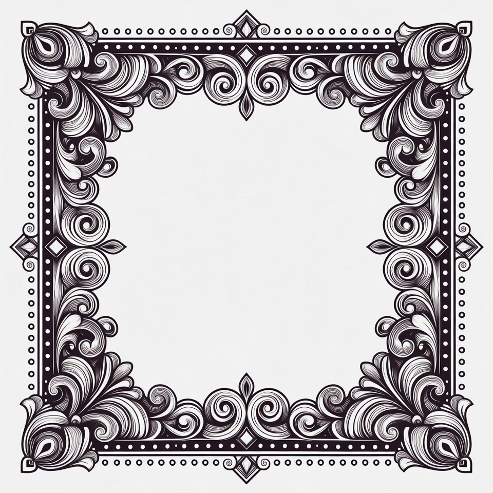 Ornate Vintage Floral Frame Ornate Vintage Floral Frame