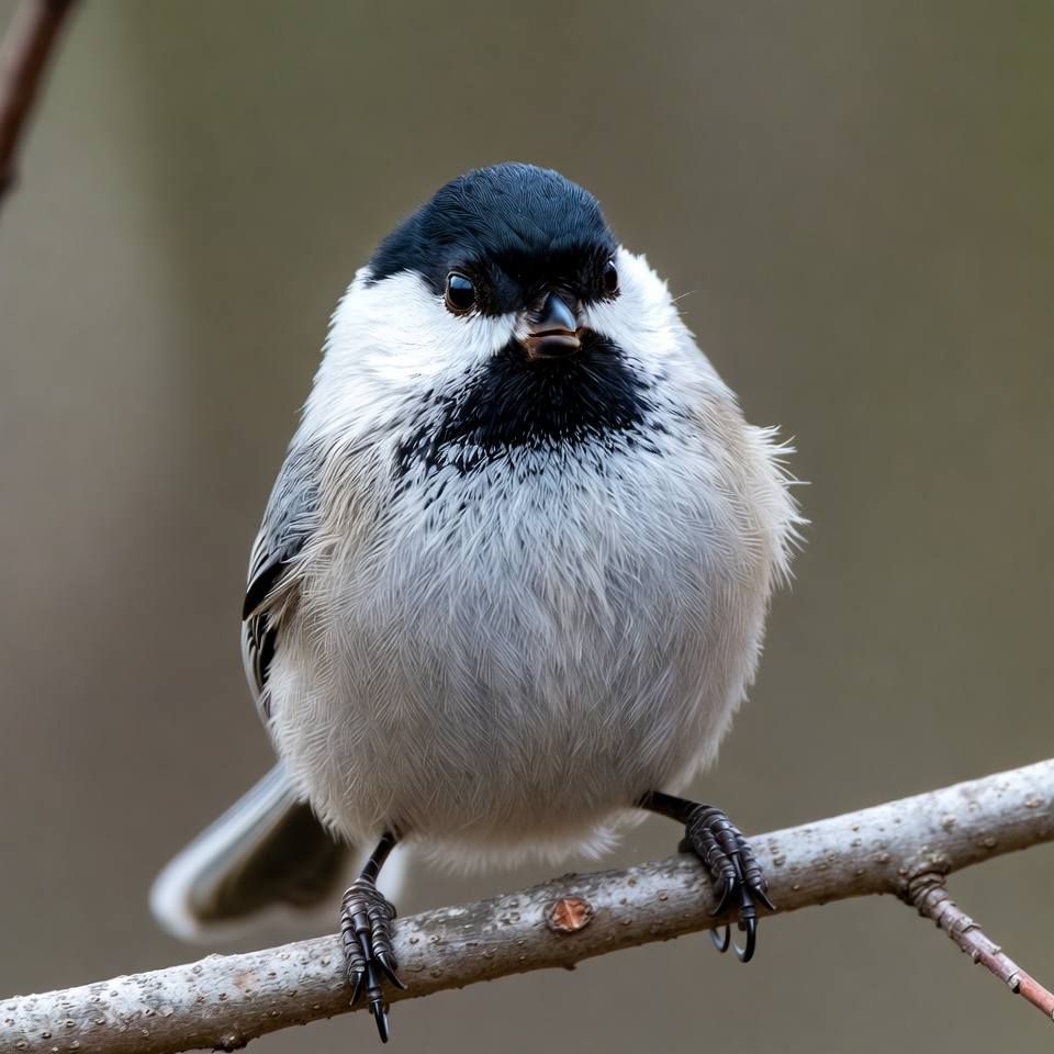 Black-capped Chickadee on branch Black-capped Chickadee on branch