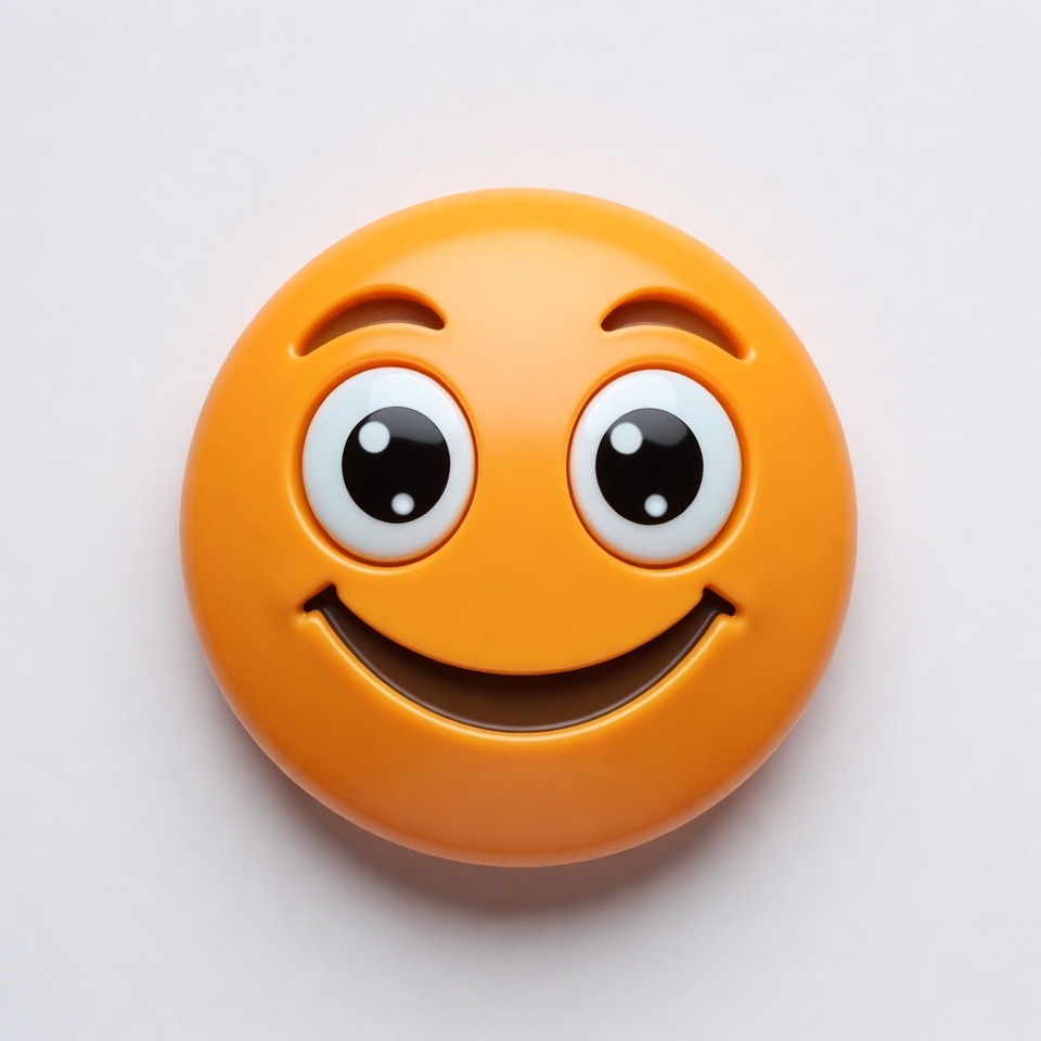 Smiling Orange Emoji Face Smiling Orange Emoji Face