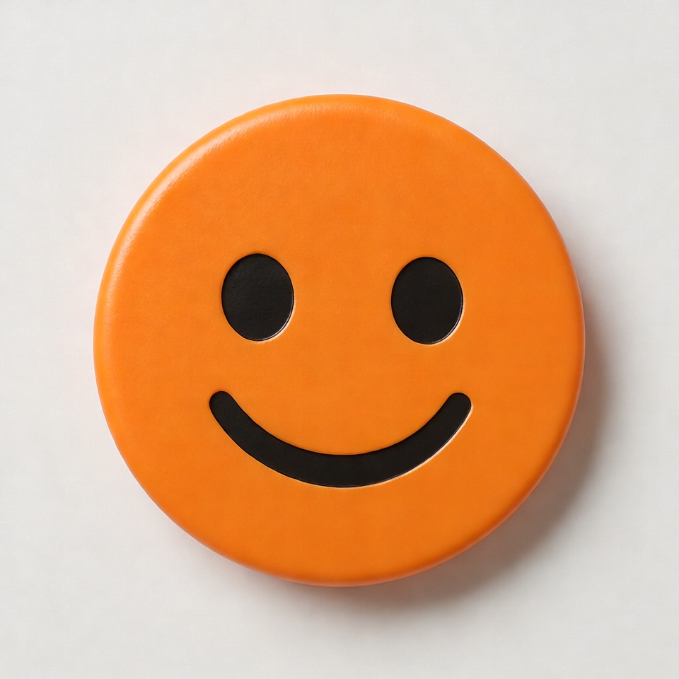 Orange Smiley Face Emoticon Orange Smiley Face Emoticon