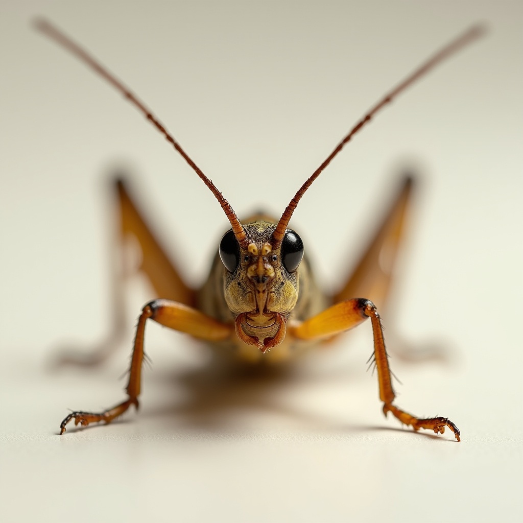 Close-up grasshopper on white background Close-up grasshopper on white background