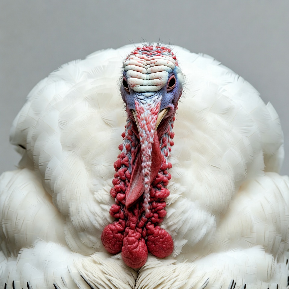 White Turkey Facing Forward White Turkey Facing Forward