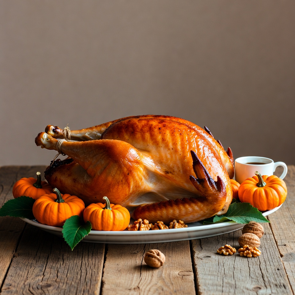 Roasted Turkey with Pumpkins and Walnuts Roasted Turkey with Pumpkins and Walnuts