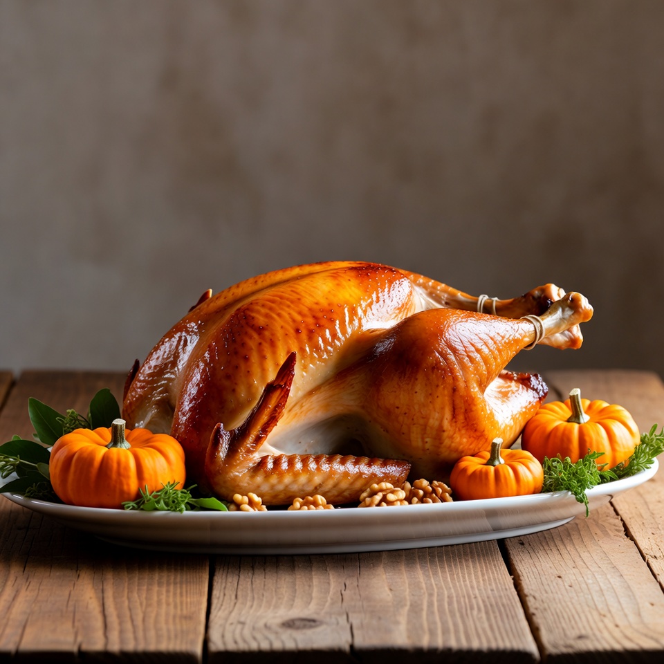 Roasted Turkey with Pumpkins Roasted Turkey with Pumpkins