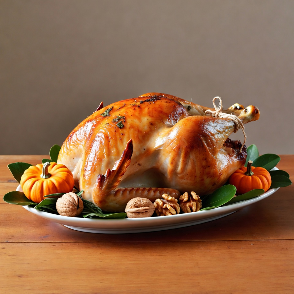 Roasted Turkey with Pumpkins and Walnuts Roasted Turkey with Pumpkins and Walnuts