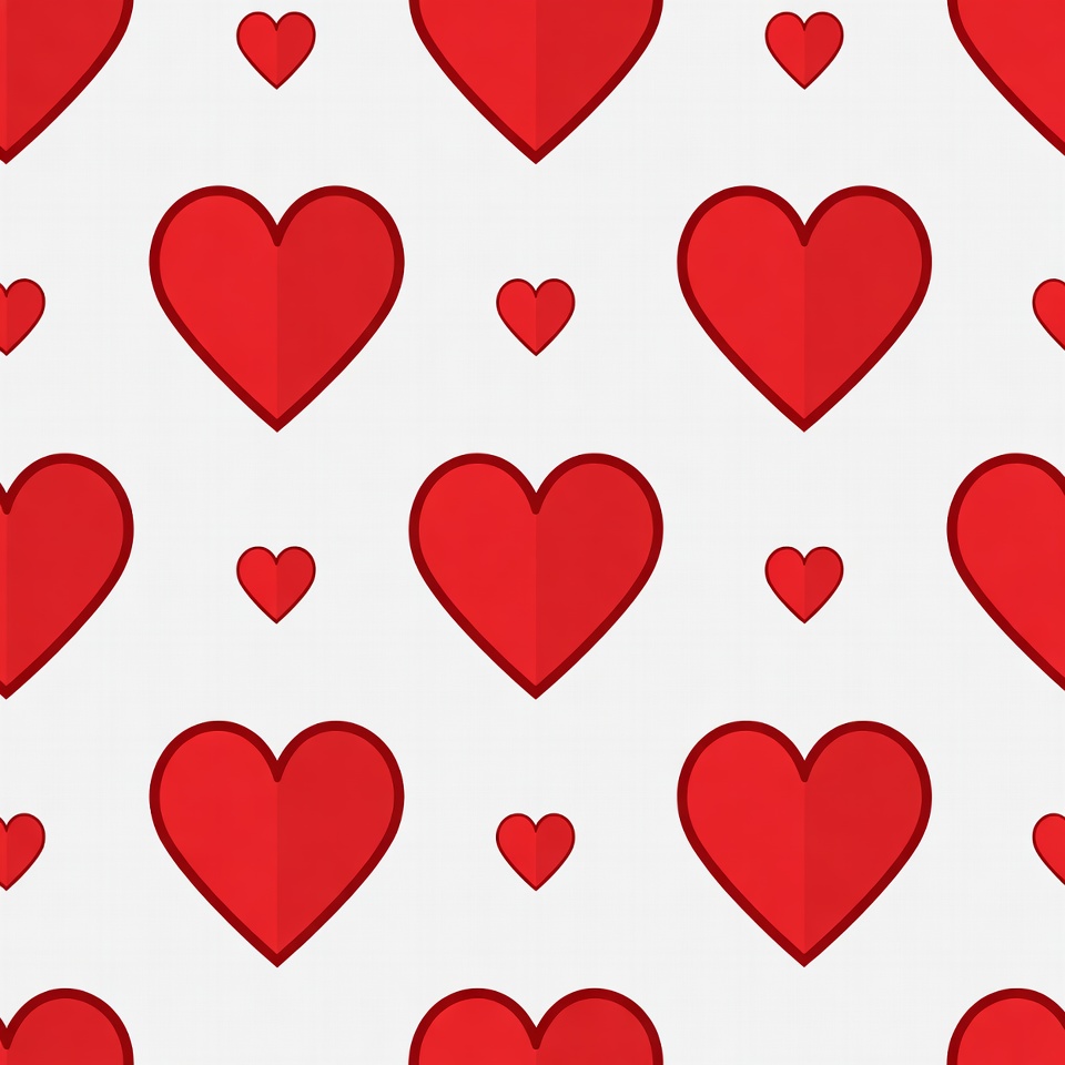 Red Hearts Seamless Pattern Red Hearts Seamless Pattern
