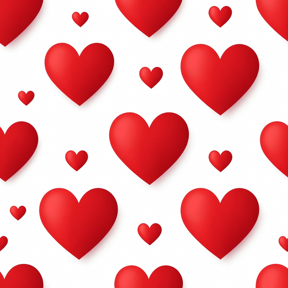 Red heart seamless pattern Red heart seamless pattern