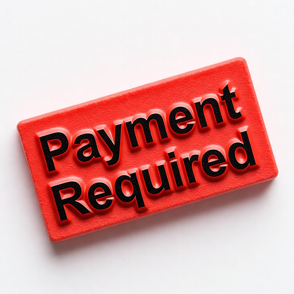 Payment Required Red Stamp Payment Required Red Stamp