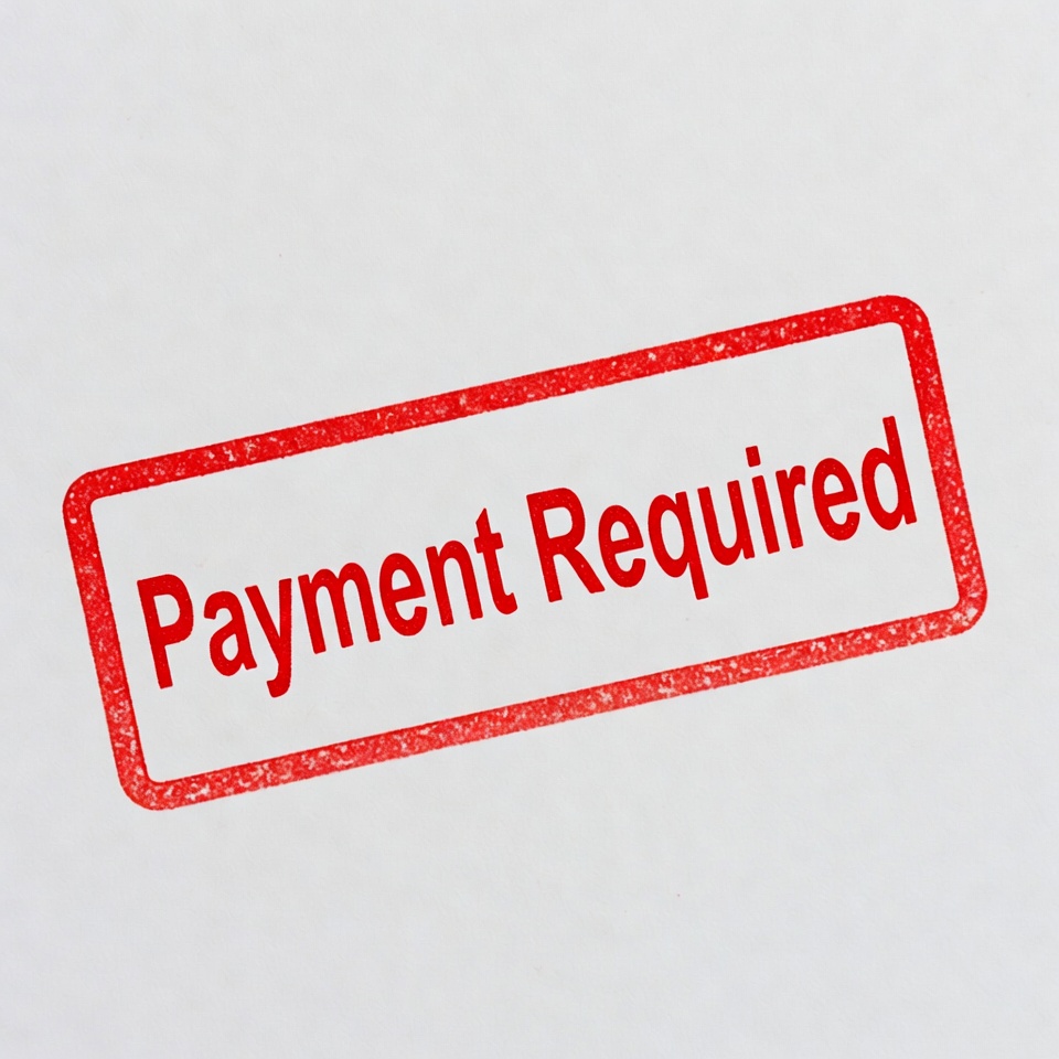 Red Payment Required Stamp Red Payment Required Stamp