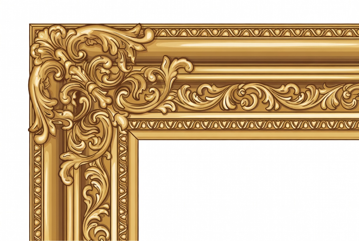 Ornate Gold Picture Frame Corner Ornate Gold Picture Frame Corner