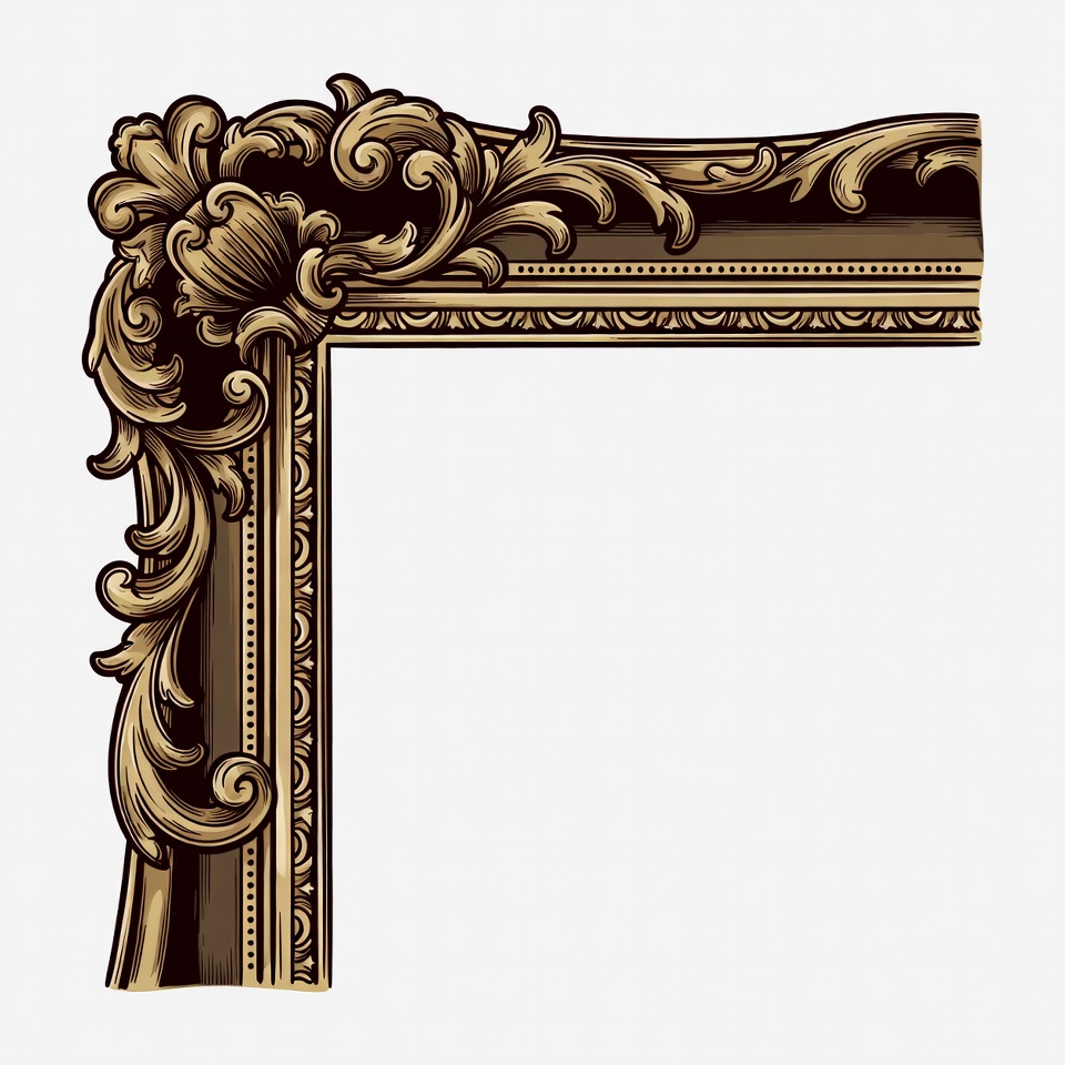 Ornate Gold Picture Frame Corner Ornate Gold Picture Frame Corner