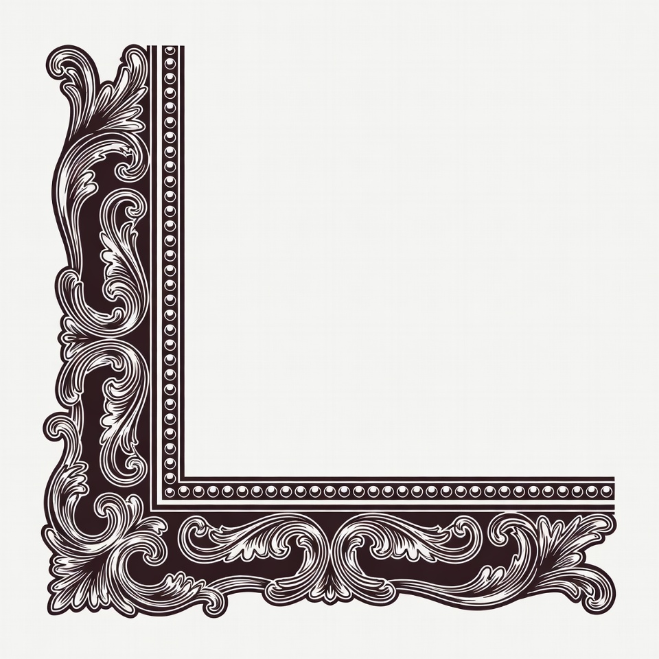 Ornate vector corner frame Ornate vector corner frame