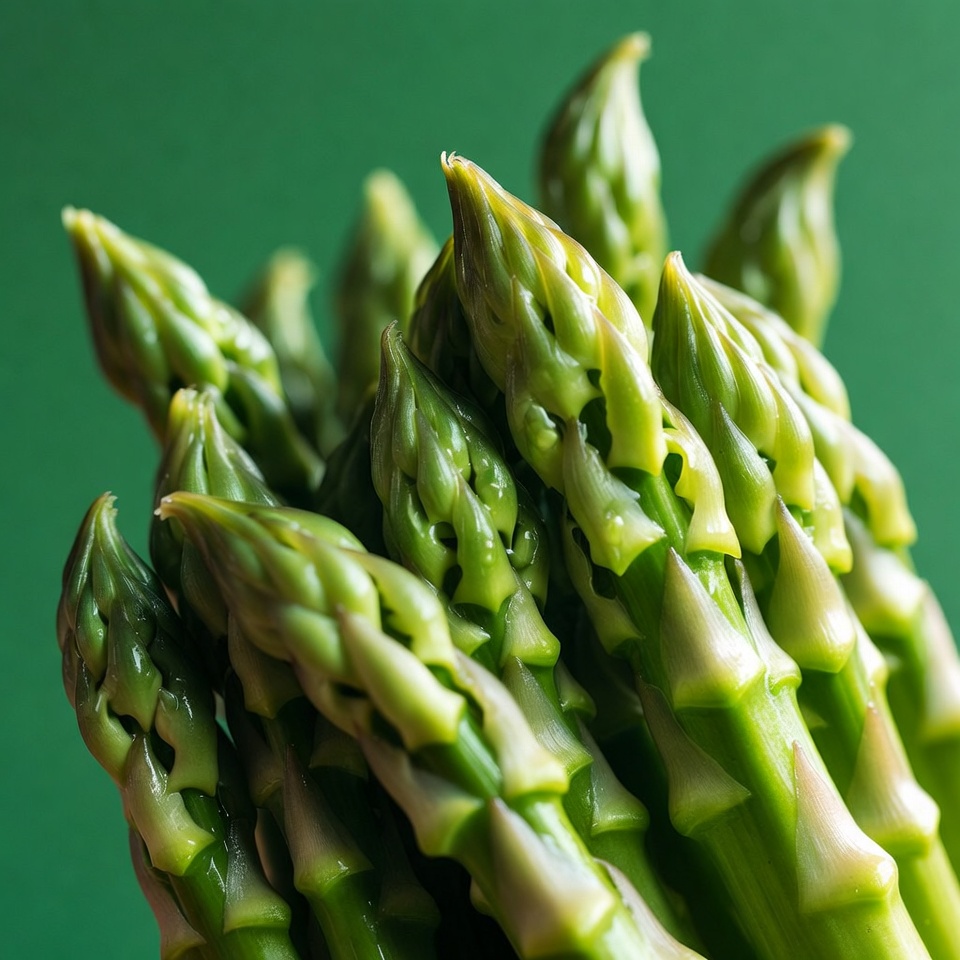 Fresh asparagus spears on green background Fresh asparagus spears on green background