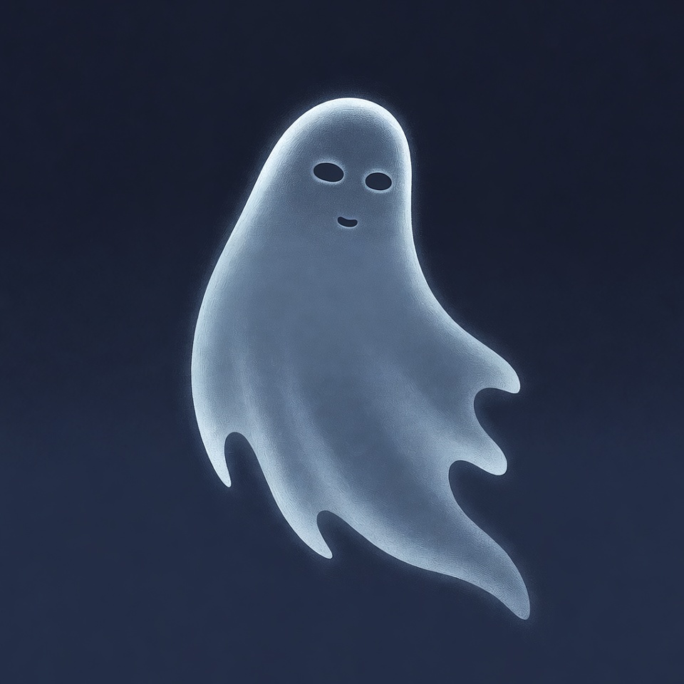 Smiling Cartoon Ghost Smiling Cartoon Ghost