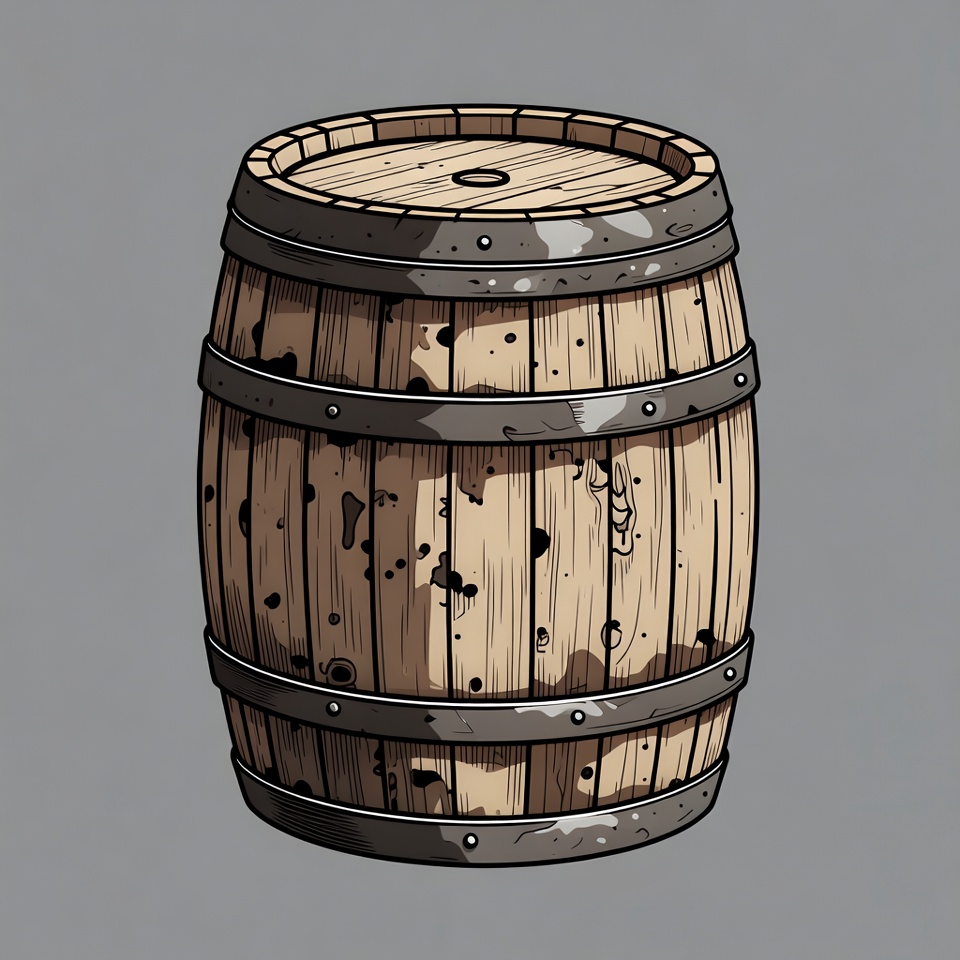 Wooden Barrel Illustration Wooden Barrel Illustration