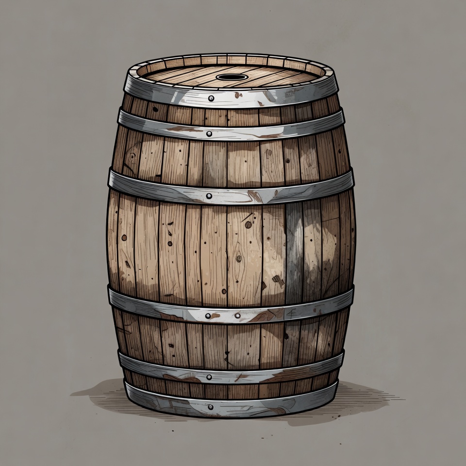 Wooden Barrel Illustration Wooden Barrel Illustration