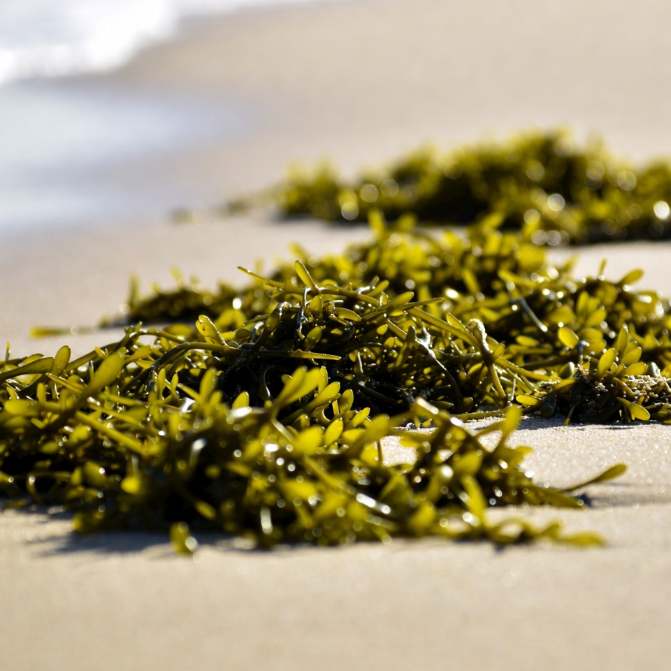Seaweed on Sandy Beach Seaweed on Sandy Beach