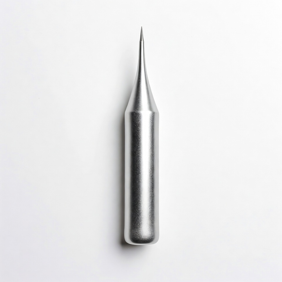 Silver Needle on White Background Silver Needle on White Background