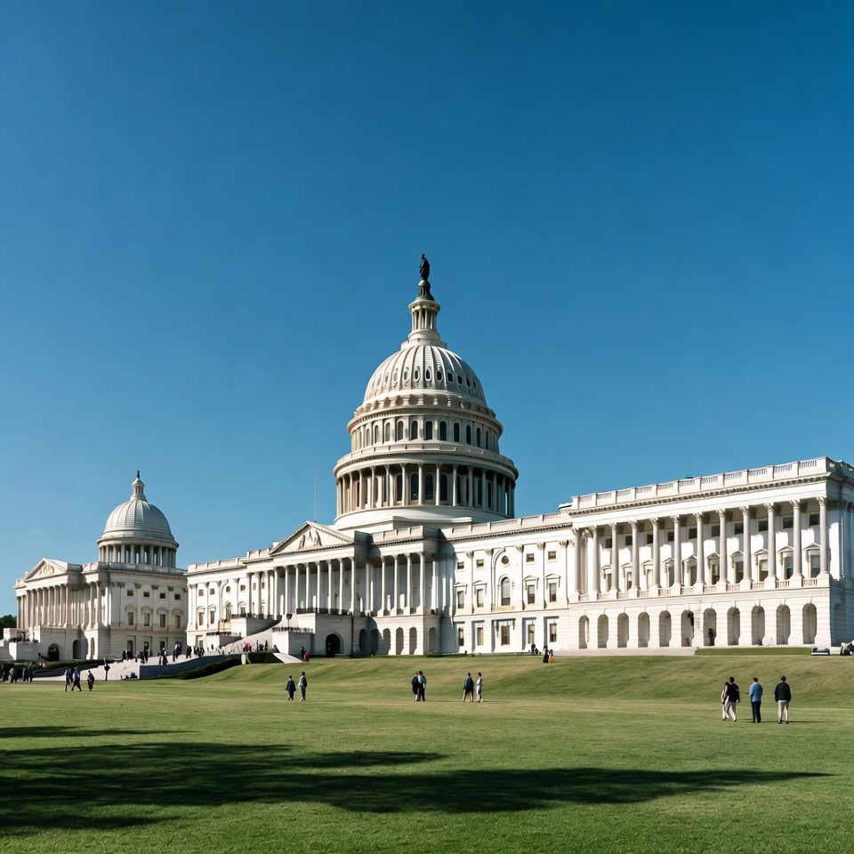 US Capitol Building with Tourists US Capitol Building with Tourists
