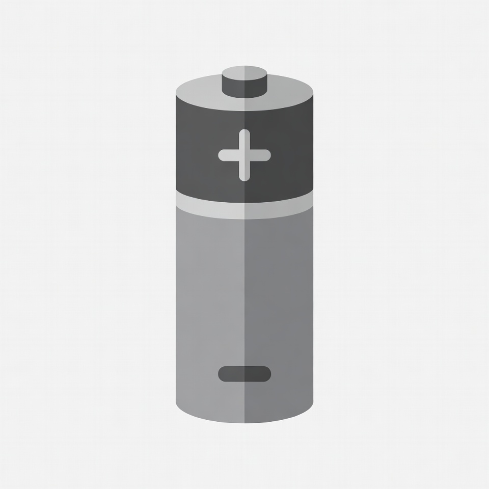 Gray AA Battery Icon Gray AA Battery Icon