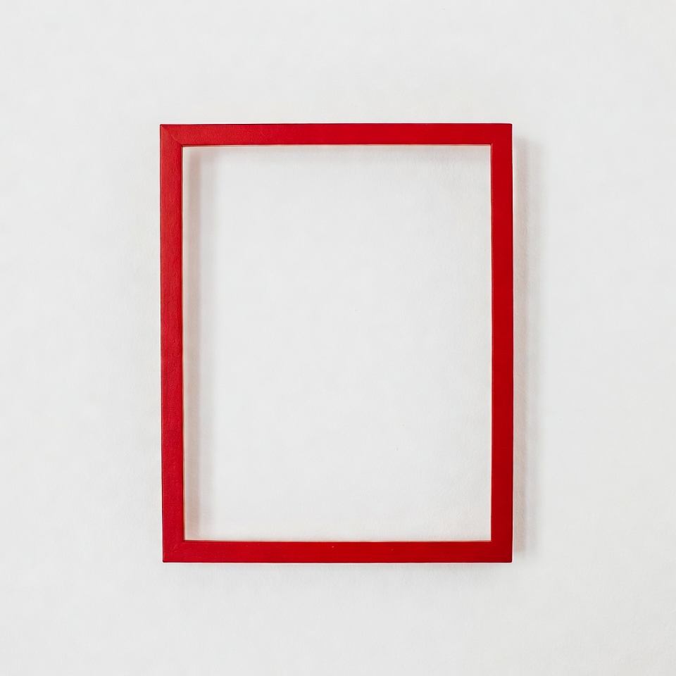 Red Picture Frame on White Background Red Picture Frame on White Background