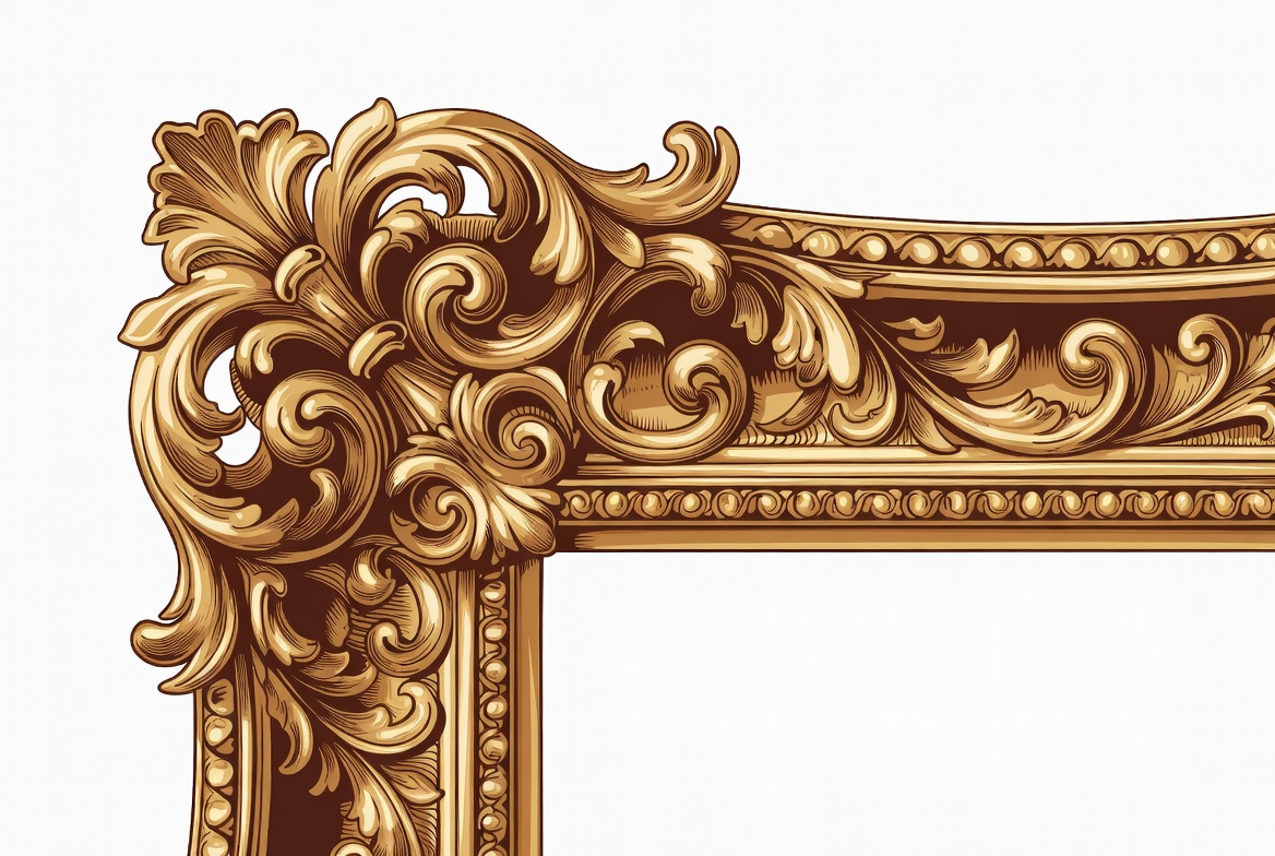 Ornate Gold Picture Frame Corner Ornate Gold Picture Frame Corner