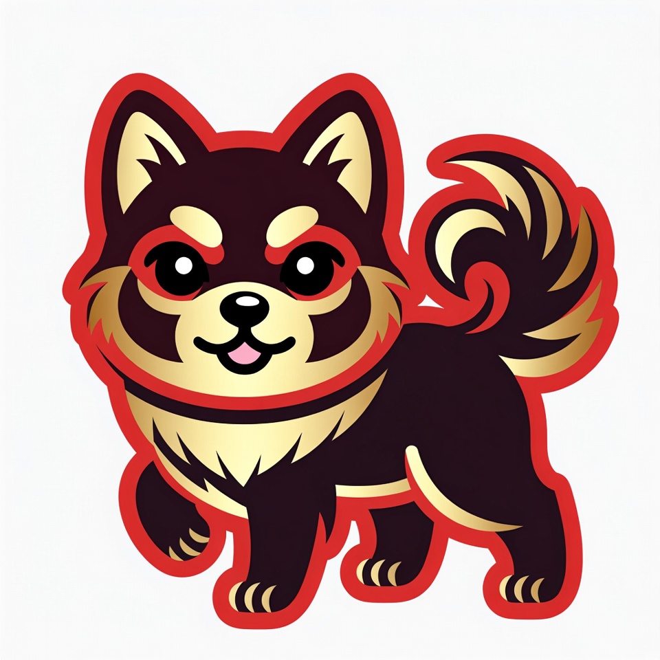Cute Shiba Inu puppy illustration Cute Shiba Inu puppy illustration