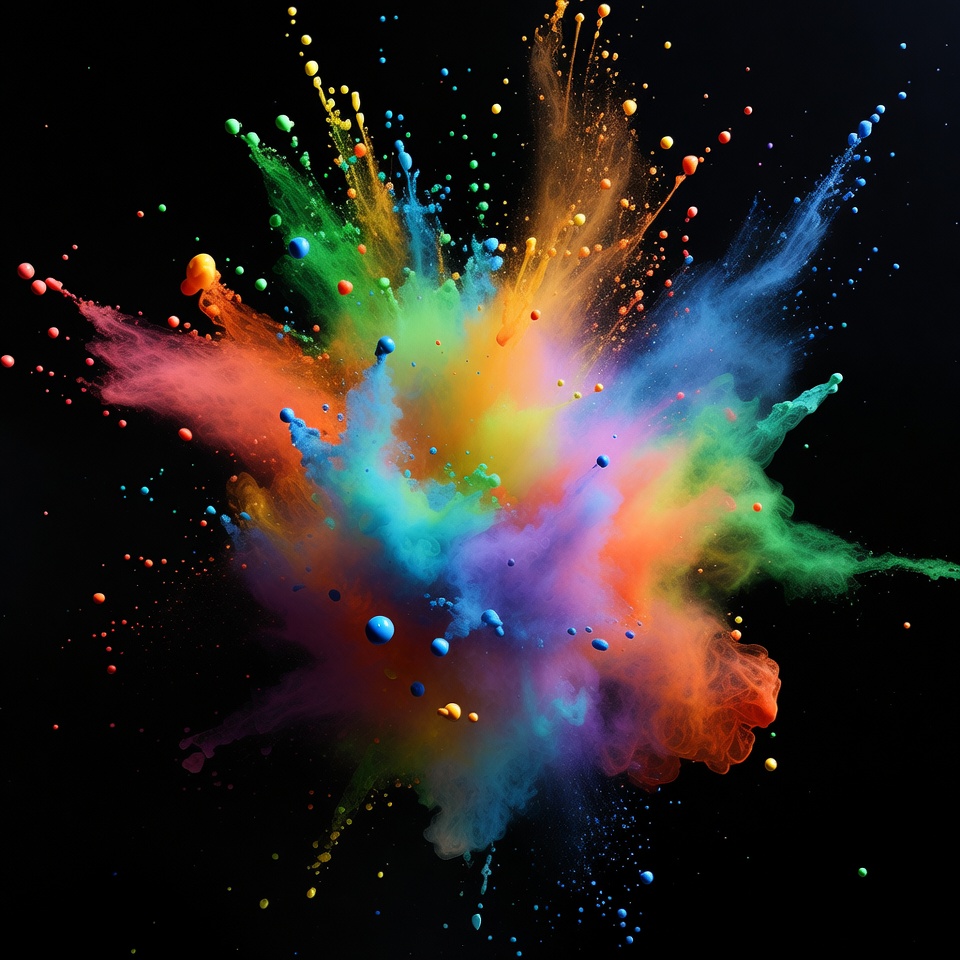 Colorful Paint Splatter Explosion Colorful Paint Splatter Explosion