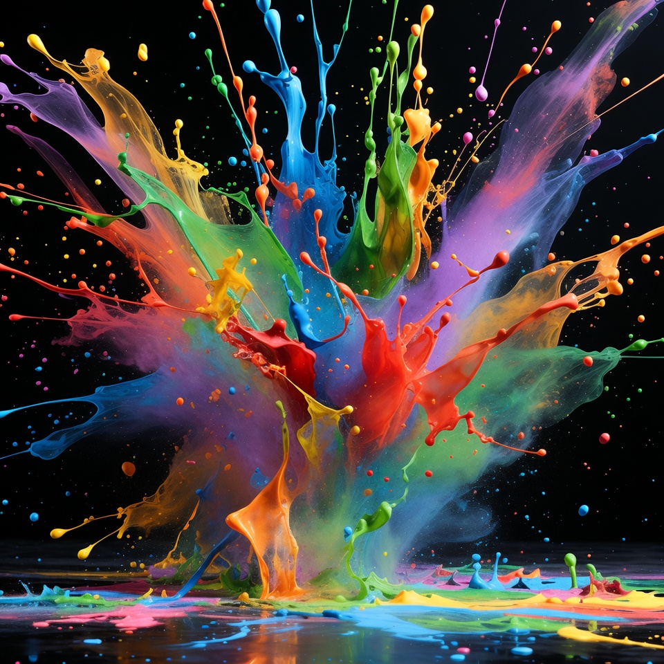 Colorful Paint Splash Explosion Colorful Paint Splash Explosion