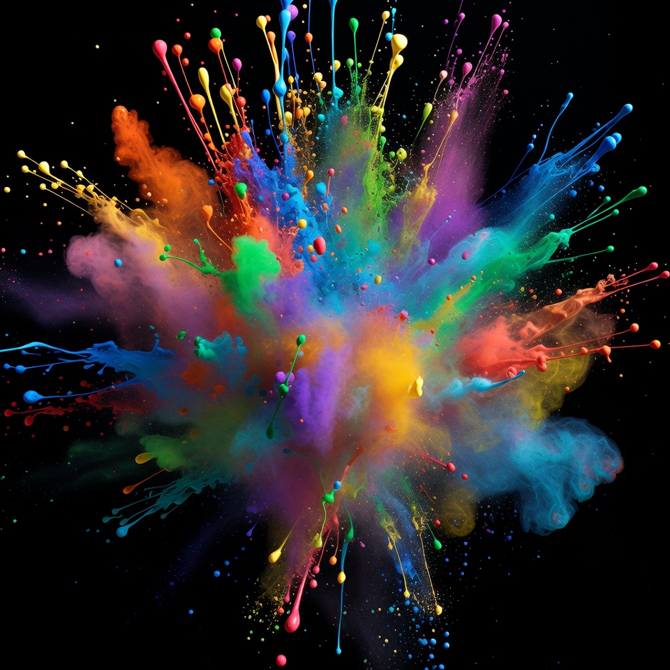 Colorful Paint Splash Explosion Colorful Paint Splash Explosion