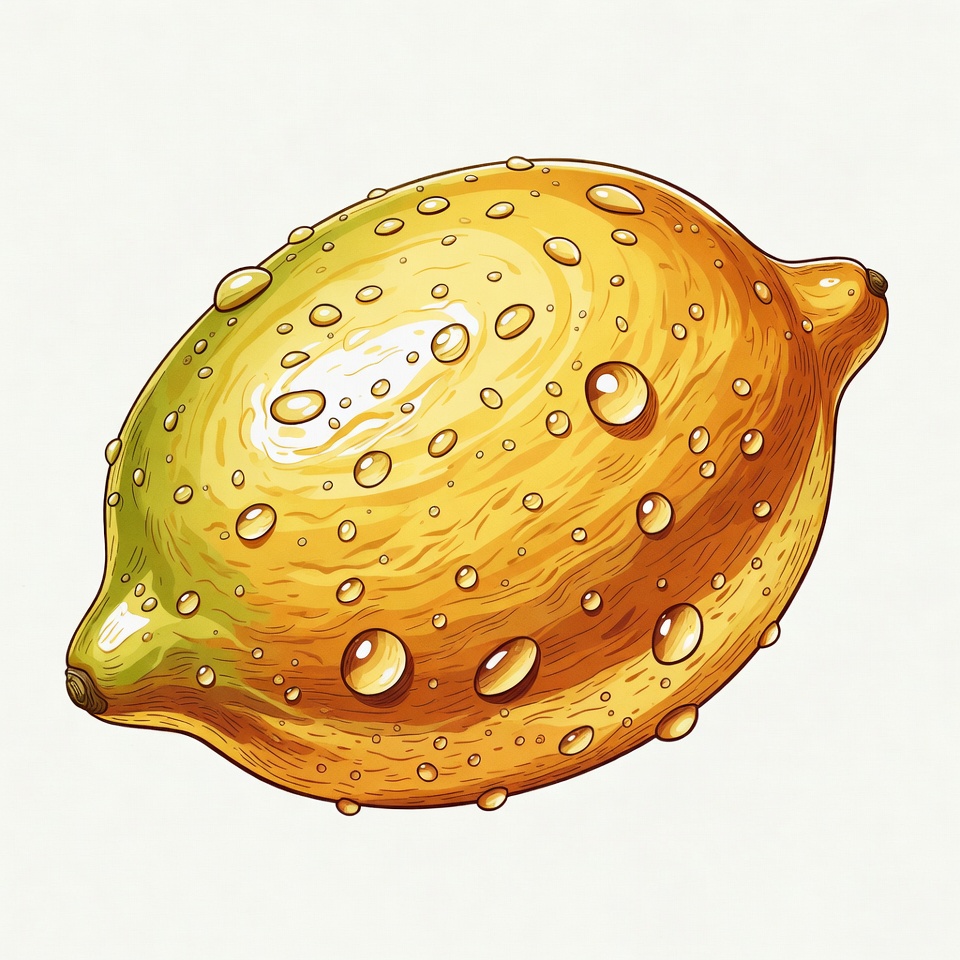 Water Droplets on Lemon Water Droplets on Lemon