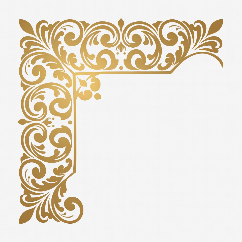 Gold Ornate Corner Border Gold Ornate Corner Border