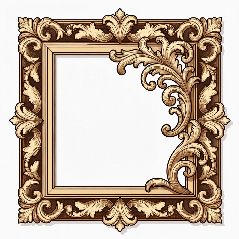 Ornate Golden Baroque Frame Ornate Golden Baroque Frame